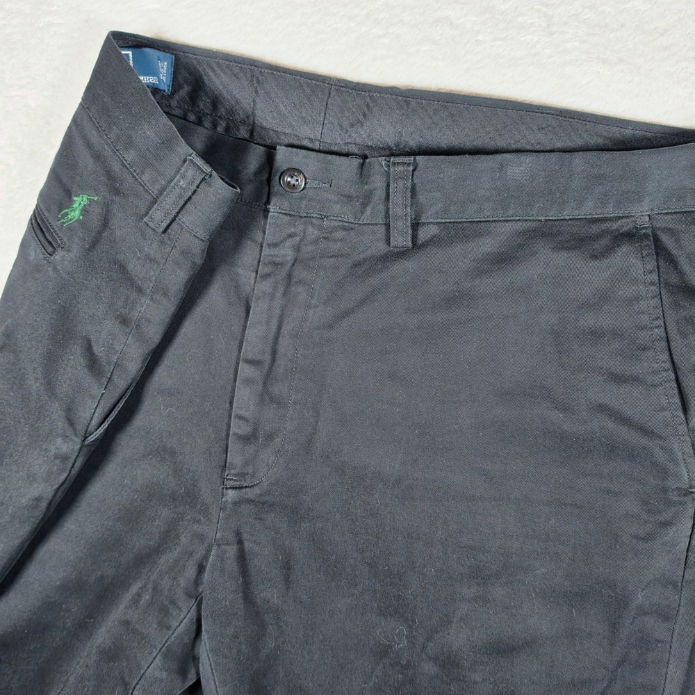 Polo Ralph Lauren Preston Pant Mens 40/30 Black Cotton Straight Leg Chinos
